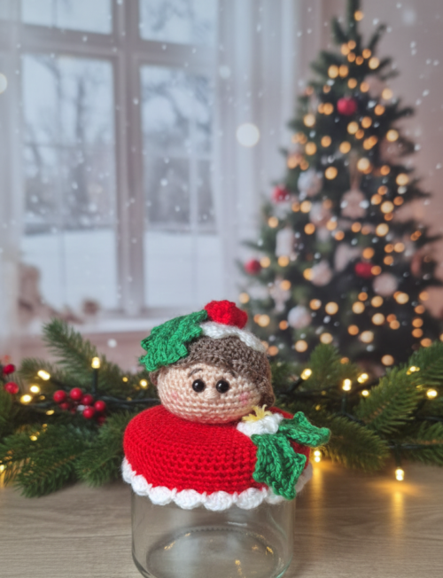 Dekselpotje "Kerstvrouwtje"